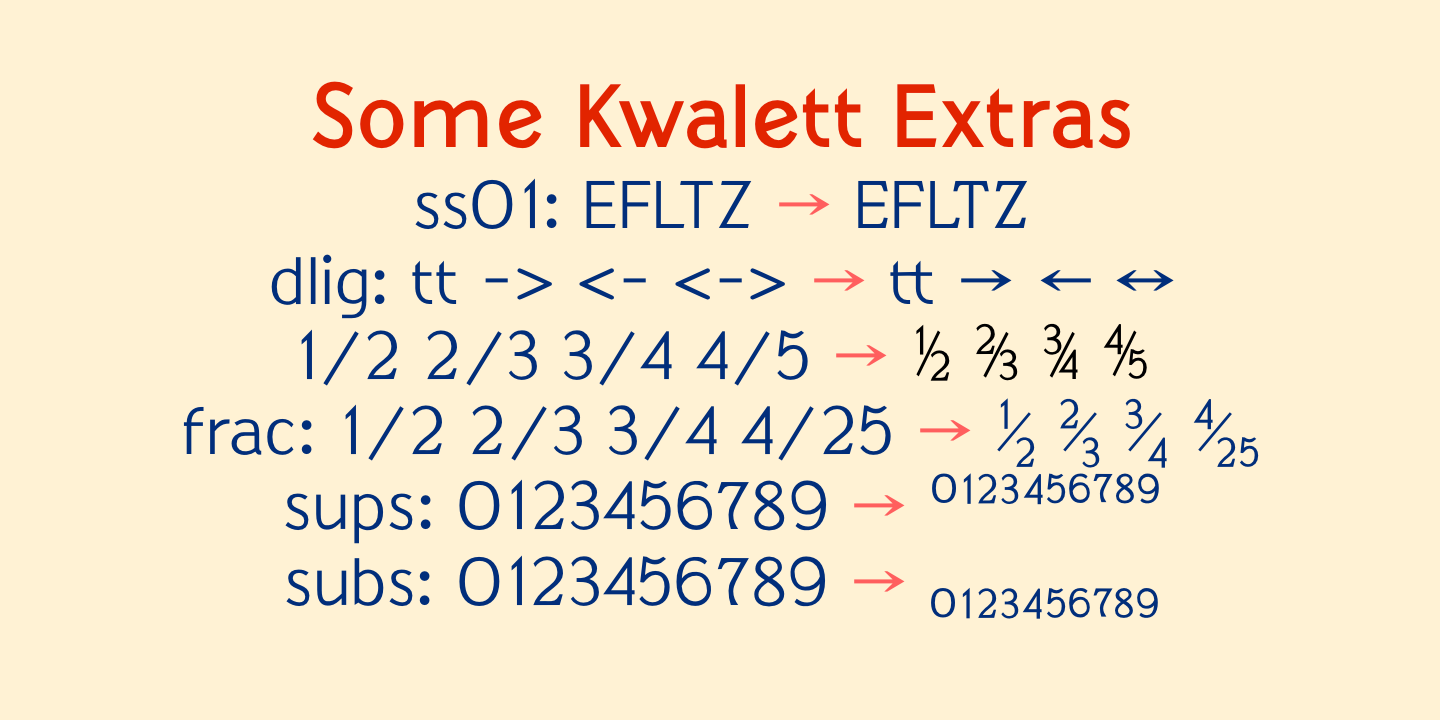 Ejemplo de fuente Kwalett #2